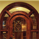 Custom New Jersey Wine Cellar Door MD Down Knotty Alder Custom Barolo With Custom Side Lights Gallery